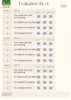 Vorschau - Arbeitsblätter - EvaluationSheet zu mündlichen Präsentationen - Seite 1