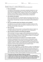 Vorschau - Arbeitsblätter - AB mit Fragen zum Thema "Website" + Lösungsblatt + Infografik - Seite 2