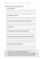 Vorschau - Arbeitsblätter - AB mit Fragen zum Thema "Website" + Lösungsblatt + Infografik - Deckblatt
