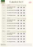 Vorschau - Arbeitsblätter - EvaluationSheet zu mündlichen Präsentationen - Deckblatt