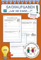 Vorschau - Arbeitsblätter - Materialpaket "Sachsituationen" - Skizze, Rechentabelle und Streifenmodell - Seite 1