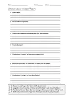 Vorschau - Arbeitsblätter - AB mit Fragen zum Thema "Wein" + Lösungsblatt + Mindmap + Infografik - Deckblatt