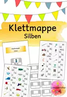 Vorschau - Mal- und Bastelvorlagen - Klettmappe, erste Wörter, Förderung, TEACCH, lautgetreu, Silben - Seite 1