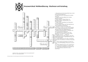 Vorschau - Quiz - Kreuzworträtsel: Weltbevölkerung (mit Lösung) - Deckblatt