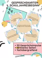Vorschau - Spiele - Start ins neue Schuljahr - Gesprächskarten / Stop&Swap Cards - Deckblatt