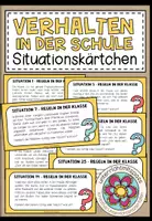 Vorschau - Fördermaterial/Inklusion - VERHALTEN IN DER SCHULE - 30 Situationskärtchen - Deckblatt