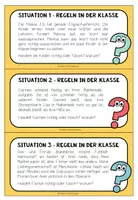 Vorschau - Fördermaterial/Inklusion - VERHALTEN IN DER SCHULE - 30 Situationskärtchen - Seite 1
