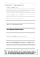 Vorschau - Arbeitsblätter - AB mit Fragen zum Thema "Weser" + Lösungsblatt + Infografik - Deckblatt