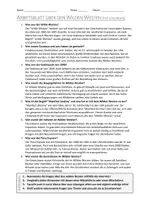 Vorschau - Arbeitsblätter - AB mit Fragen zum Thema "Wilder Westen" + Lösungsblatt - Seite 1