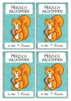 Vorschau - Anderer Materialtyp - Eichhörnchen - Willkommen in der 1. Klasse - Begrüßungskärtchen nach den Sommerferien - Seite 2