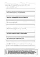 Vorschau - Arbeitsblätter - AB mit Fragen zum Thema "Wilhelm der Zweite" + Lösungsblatt + Infografik - Deckblatt