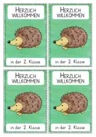 Vorschau - Anderer Materialtyp - Igel - Willkommen in der 2. Klasse - Begrüßungskärtchen nach den Sommerferien - Seite 3