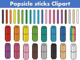 Προεπισκόπηση - Clipart / Γραφήματα - Popsicles stick Clipart (ones and tens) - Εξώφυλλο