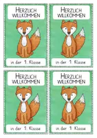 Vorschau - Anderer Materialtyp - Fuchs - Willkommen in der 1. Klasse - Begrüßungskärtchen nach den Sommerferien - Seite 3