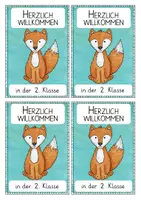Vorschau - Anderer Materialtyp - Fuchs - Willkommen in der 2. Klasse - Begrüßungskärtchen nach den Sommerferien - Seite 2