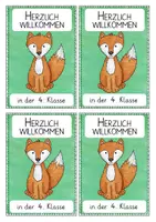 Vorschau - Anderer Materialtyp - Fuchs - Willkommen in der 4. Klasse - Begrüßungskärtchen nach den Sommerferien - Seite 3