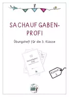 Vorschau - Arbeitsblätter - Sachaufgaben-Profi Übungsheft für die 3. Klasse - Deckblatt