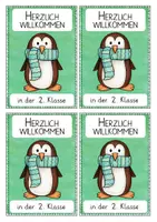 Vorschau - Anderer Materialtyp - Pinguin - Willkommen in der 2. Klasse - Begrüßungskärtchen nach den Sommerferien - Seite 3