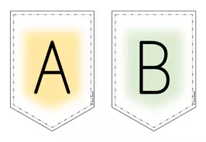 Vorschau - Poster - Wimpelkette Alphabet ABC - Seite 1