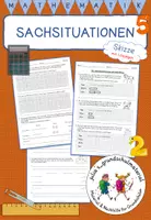 Vorschau - Arbeitsblätter - Sachsituationen / Sachaufgaben lösen mit einer Skizze mit Lösungen - Deckblatt