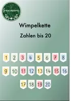 Vorschau - Poster - Wimpelkette Zahlen bis 20 - Deckblatt
