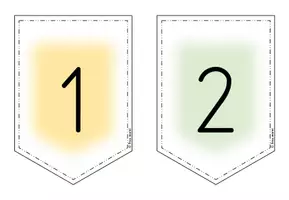 Vorschau - Poster - Wimpelkette Zahlen bis 20 - Seite 1