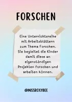 Vorschau - Stundenentwürfe - Forschen Eine individuelle Unterrichtseinheit - Deckblatt
