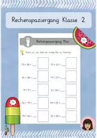 Vorschau - Arbeitsblätter - Rechenspaziergang Sommer 2. Klasse differenziert - Deckblatt