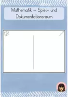 Vorschau - Arbeitsblätter - Mathematik Spiel und Dokumentationsraum - Deckblatt