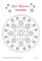 Vorschau - Mal- und Bastelvorlagen - Mein Blumen-Mandala - kostenlos - Deckblatt