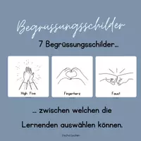 Vorschau - Anderer Materialtyp - Begrüssungsschilder - blaue Version - Deckblatt