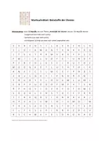 Vorschau - Interaktives Material - Wortsuchrätsel: Reinstoffe Chemie (mit Lösung) - Seite 1