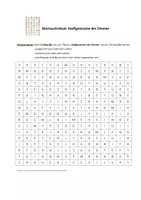 Vorschau - Interaktives Material - Wortsuchrätsel: Stoffgemische Chemie (mit Lösung) - Seite 1