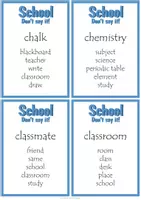 Vorschau - Spiele - School Vocabulary, Don't say it! Game (68 cards) - Seite 2