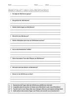 Vorschau - Arbeitsblätter - AB mit Fragen zum Thema "Wörthersee" + Lösungsblatt - Deckblatt