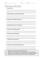 Vorschau - Arbeitsblätter - AB mit Fragen zum Thema "Yams" + Lösungsblatt - Deckblatt