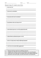 Vorschau - Arbeitsblätter - AB mit Fragen zum Thema "Yen" + Lösungsblatt - Deckblatt