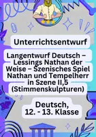 Vorschau - Stundenentwürfe - UPP Entwurf Examen – Lessings Nathan der Weise - Deckblatt
