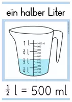 Vorschau - Arbeitsblätter - Größen umrechnen – Hohlmaße Liter und Milliliter – Mathe Klasse 3/4 – Arbeitsblätter mit Lernzielkontrolle - Seite 2