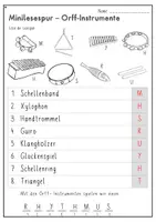 Vorschau - Arbeitsblätter - Mini-Lesespur Orff Instrumente - Seite 2