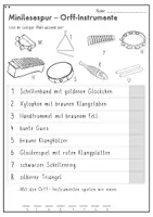 Vorschau - Arbeitsblätter - Mini-Lesespur Orff Instrumente - Seite 3