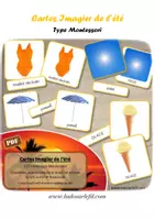 Aperçu - Apprentissages en autonomie - Cartes type Montessori - Imagier de l'été - Page de couverture