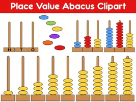 Προεπισκόπηση - Clipart / Γραφήματα - Place Value Abacus Clipart - Εξώφυλλο