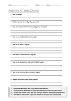 Vorschau - Arbeitsblätter - AB mit Fragen zum Thema "Zagreb" + Lösungsblatt - Deckblatt