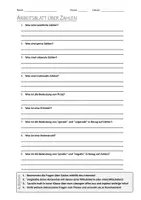 Vorschau - Arbeitsblätter - AB mit Fragen zum Thema "Zahlen" + Lösungsblatt - Deckblatt