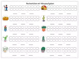 Vorschau - Spiele - Rechentüten minus im ZR bis 20 - Deckblatt