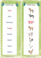 Vorschau - Fördermaterial/Inklusion - Wörter lesen - Wendekarten-Partnerlesen - Seite 1