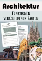 Vorschau - Arbeitsblätter - Architektur 2: Bauwerke und ihre Funktionen - Deckblatt