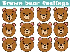 Προεπισκόπηση - Clipart / Γραφήματα - Brown bear feelings - Εξώφυλλο