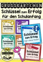 Vorschau - Anderer Materialtyp - Grußkärtchen zum Schuljahresbeginn | Schlüssel zum Erfolg – Willkommensgruß für die Grundschule - Deckblatt